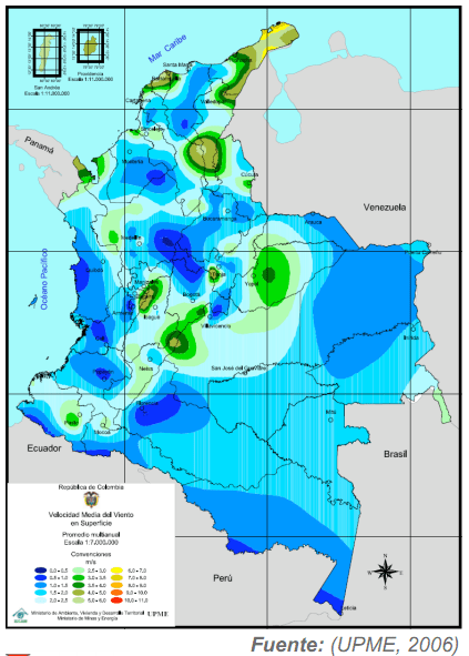mapa recursos eolicos en colombia